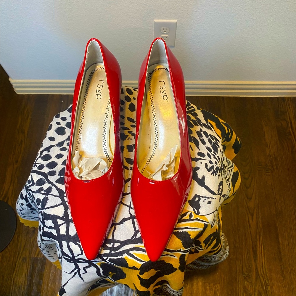 RSVP Red Patent Leather Heel